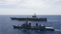 ニュース画像：護衛艦さざなみ、ロナルド・レーガンなどと日米共同巡航訓練を実施