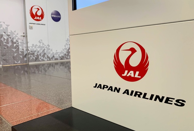 旧jalカウンター看板 航空機・ヘリコプター