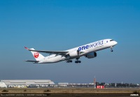 JALone world 特別塗装機Airbus350-900 希少モデル JALone world 特別