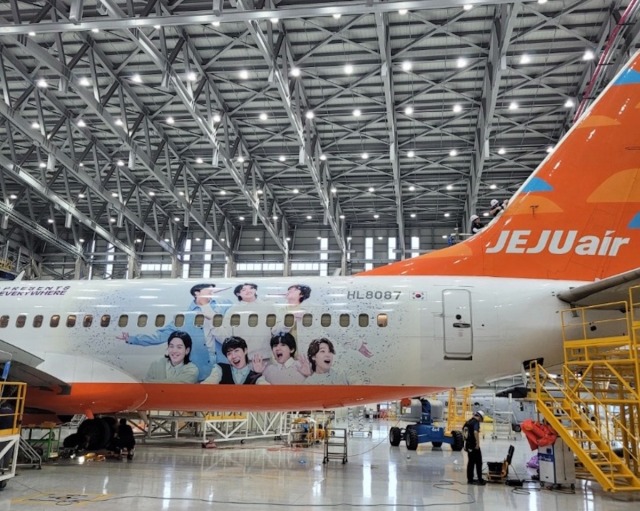 希少？飛行機に乗ったグルミット チェジュ航空、BTS特別塗装機 7月19日運航開始！「HL8087」はジミン