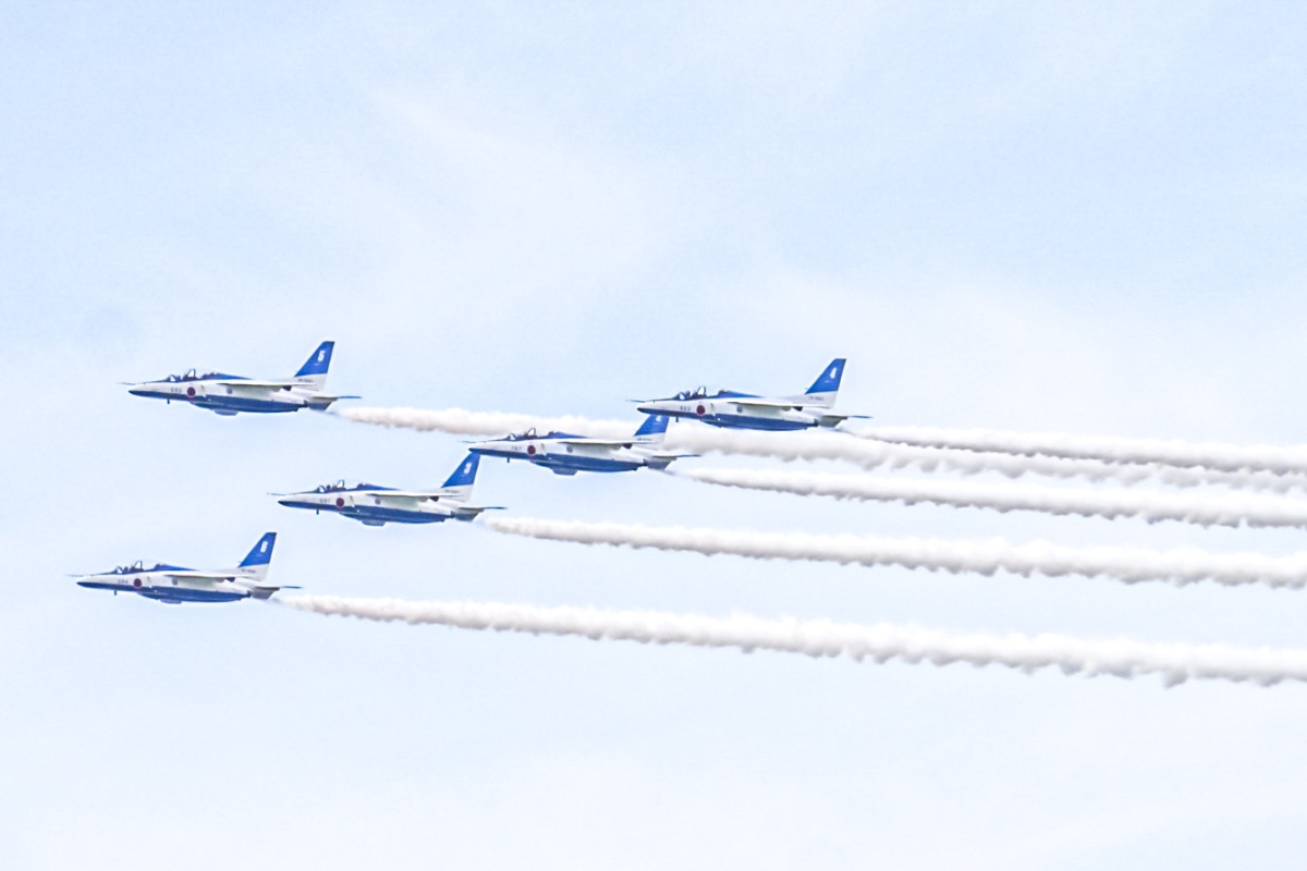 昭和61年当時　ブルーインパルス　入間基地援護室　贈与 ブルーインパルス、入間基地に到着