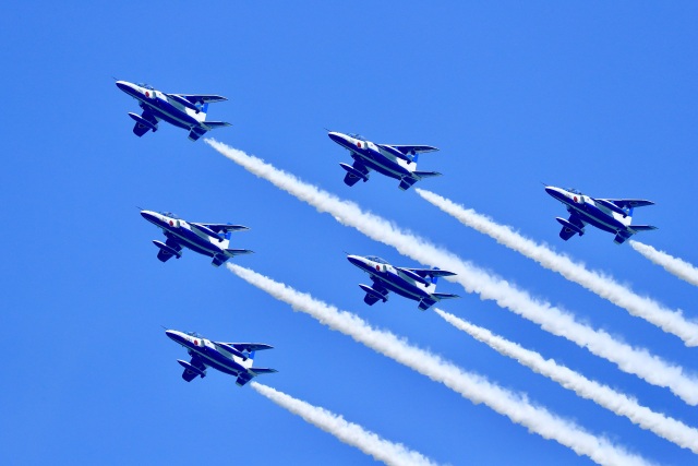 ブルーインパルス 通常 3枚 T-4 ブルーインパルス 4番機 “16-5663” （A3サイズ Prints