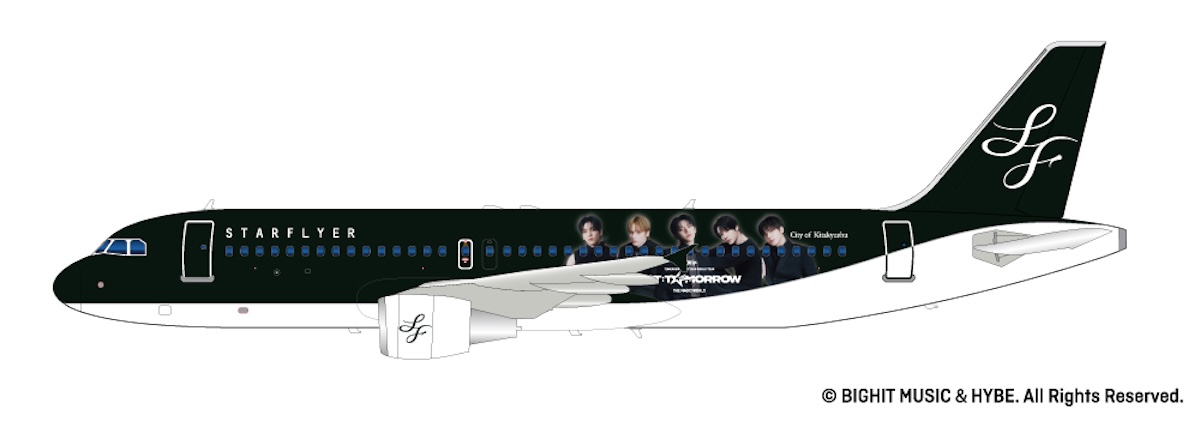 TXT、スターフライヤー機に登場！ドームツアー記念で特別塗装機を運航