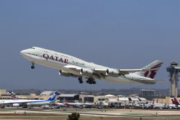 LAX Spotterさんが、ロサンゼルス国際空港で撮影したカタールアミリフライト 747-8KB BBJの航空フォト（飛行機 写真・画像）