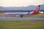 静岡空港の撮影スポット「石雲院展望デッキ」で撮影された飛行機の写真です。