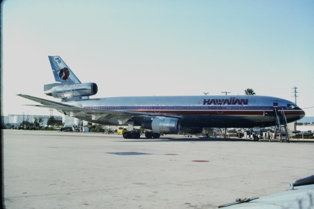 ゴンタさんが、ロサンゼルス国際空港で撮影したハワイアン航空 DC-10-10の航空フォト（飛行機 写真・画像）