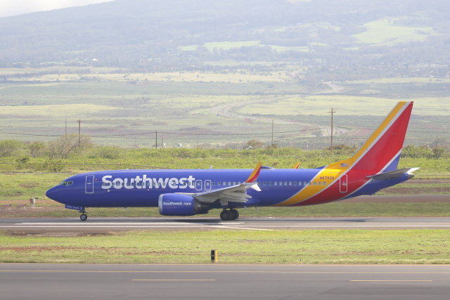 安芸あすかさんが、カフルイ空港で撮影したサウスウェスト航空 737-8-MAXの航空フォト（飛行機 写真・画像）