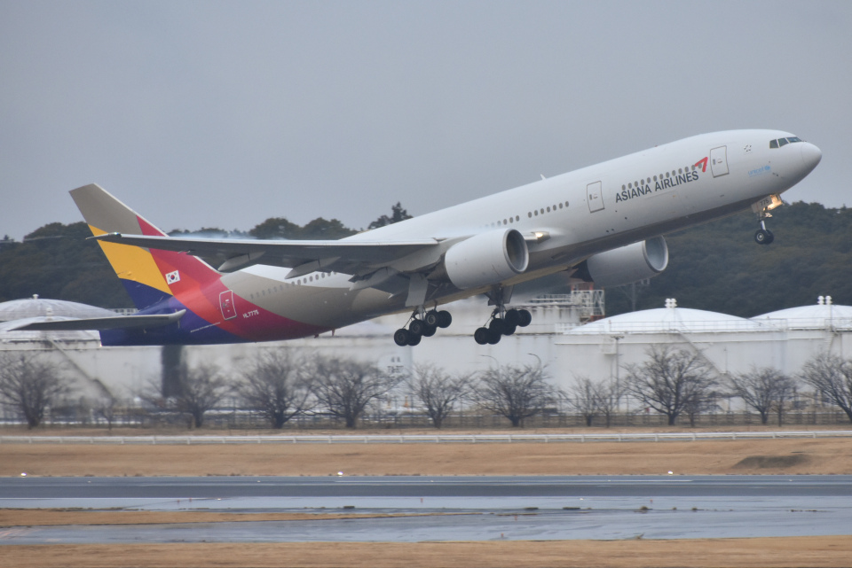 ASIANA AIRLINES 777-200ER アシアナ航空 ボーイング アシアナ航空 Boeing 777-200 HL7700 仁川国際空港 航空フォト