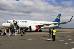 hikoukianaさんが、オスケメン空港で撮影したエア・アスタナ A320-271Nの航空フォト（飛行機 写真・画像）