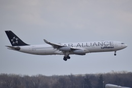 Minmayaさんが、デトロイト・メトロポリタン・ウェイン・カウンティ空港で撮影したルフトハンザドイツ航空 A340-313Xの航空フォト（飛行機 写真・画像）