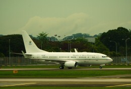 twinengineさんが、シンガポール・チャンギ国際空港で撮影した赤道ギニア政府 737-7FB BBJの航空フォト（飛行機 写真・画像）