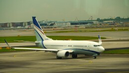 twinengineさんが、シンガポール・チャンギ国際空港で撮影した現代自動車 737-7GE(BBJ)の航空フォト（飛行機 写真・画像）