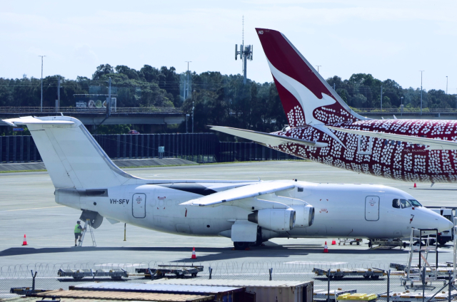 いのちゃん0511さんが、ブリスベン空港で撮影したピオンエア・オーストラリア BAe-146-200QT Quiet Traderの航空フォト（飛行機 写真・画像）