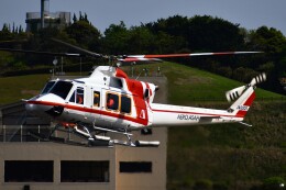 デデゴンさんが、石見空港で撮影した朝日航洋 412EPの航空フォト（飛行機 写真・画像）