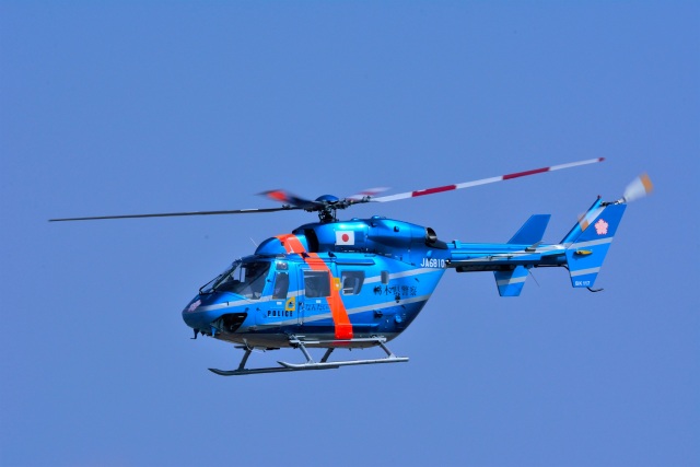 川崎 BK117 栃木県警察 航空フォト(飛行機 写真・画像