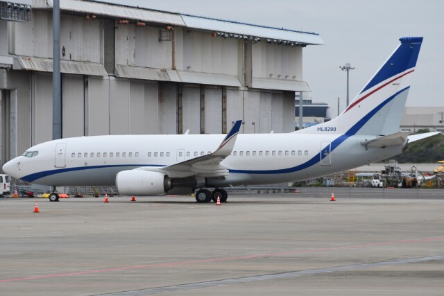 fly A340さんが、羽田空港で撮影した現代自動車 737-7GE(BBJ)の航空フォト（飛行機 写真・画像）