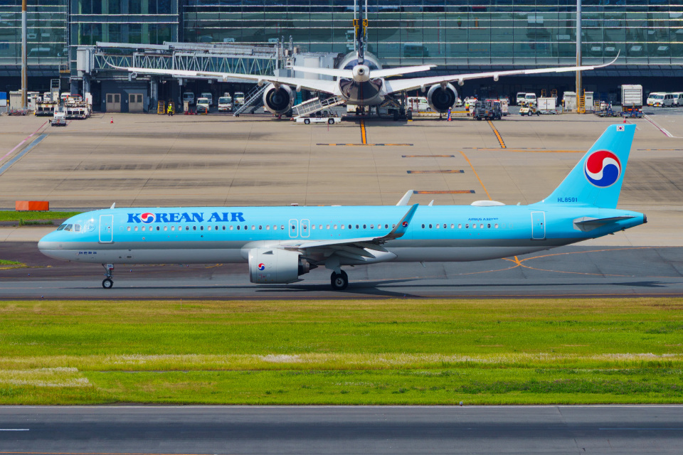 大韓航空 Airbus A321neo HL8591 羽田空港 航空フォト | by
