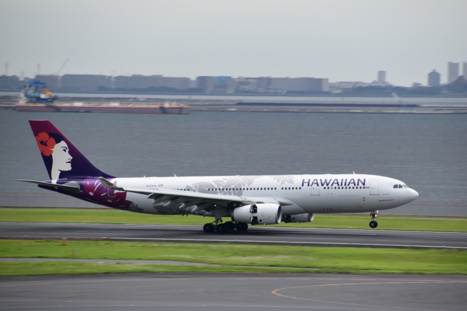 HAWAIIAN AIRLINES A330-200 ハワイアン航空 エアバス ハワイアン航空 Airbus A330-200 N374HA 羽田空港 航空フォト