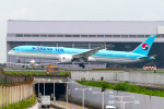 羽田空港の撮影スポット「ソラムナード羽田緑地先端展望テラス」で撮影された飛行機の写真です。