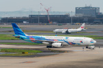 羽田空港の撮影スポット「羽田空港ターミナル3 - 5階展望デッキ」で撮影された飛行機の写真です。