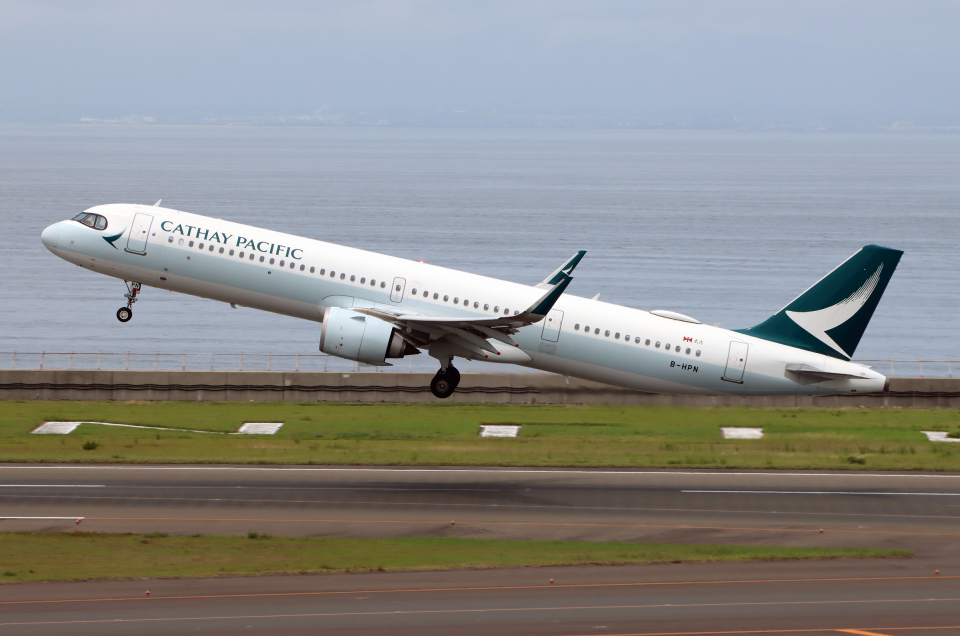 航空写真(フォト・画像)：キャセイパシフィック航空 Airbus
