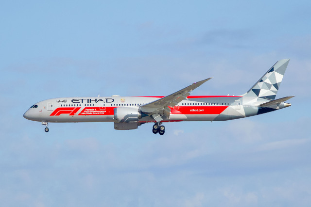 F1 アブダビGP」特別塗装機 エティハド航空 (787-9 | A6-BLV