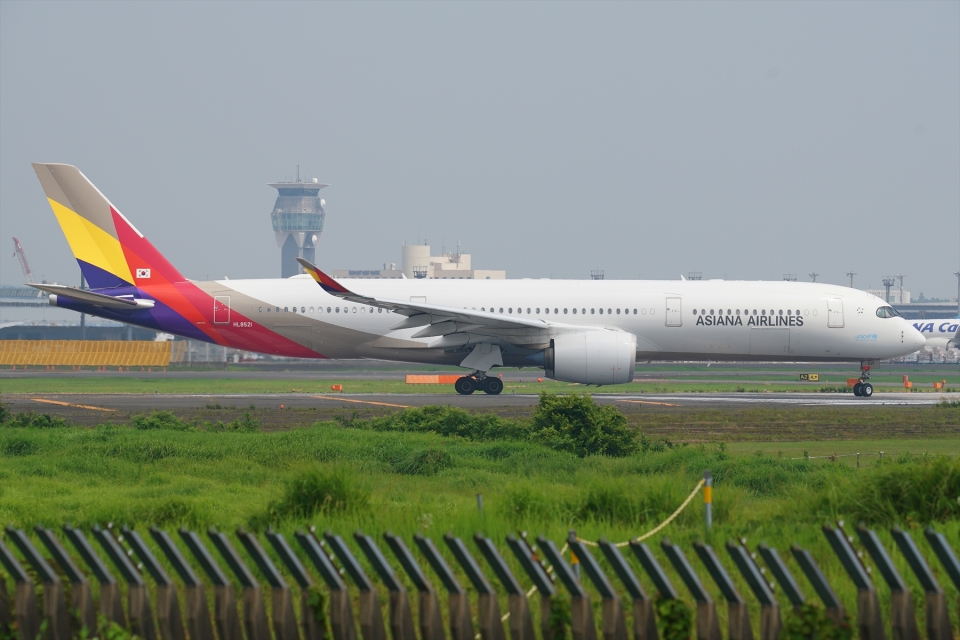 アシアナ航空 Airbus A350-900 HL8521 成田国際空港 航空フォト