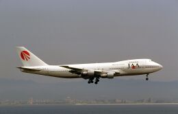 JAA　日本アジア航空　ボーイング747　B747 ボーイング747 ジャンボジェット 日本アジア航空 航空フォト