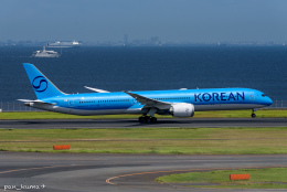 KOREAN AIR 787-10 コリアン 大韓航空 ボーイング PH 大韓航空、初の新塗装787-10就航 雨の成田に初便