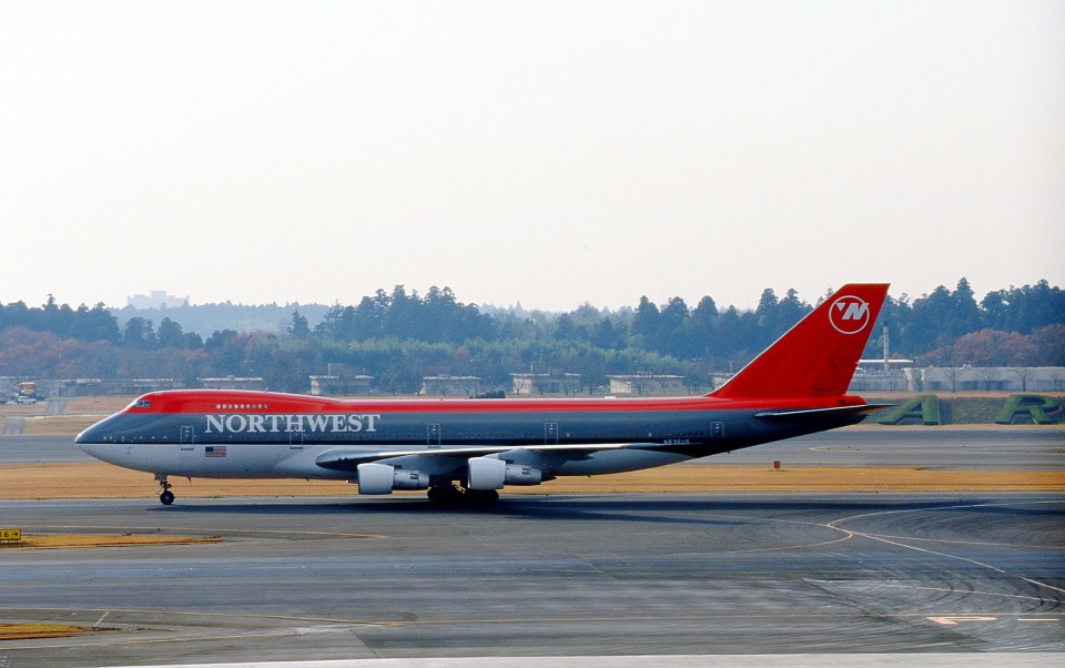 ノースウエスト航空 Boeing 747-200 N636US 成田国際空港 航空