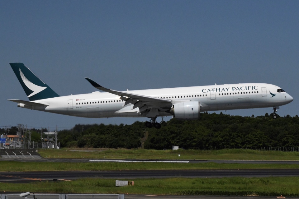 航空写真(フォト・画像)：キャセイパシフィック航空 Airbus A350