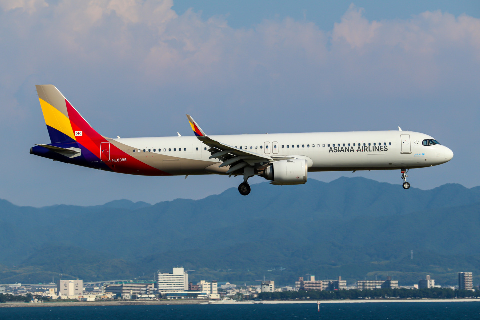 アシアナ航空 Aviationtag A321-100 赤色 アシアナ航空 Aviationtag A321-100 赤色