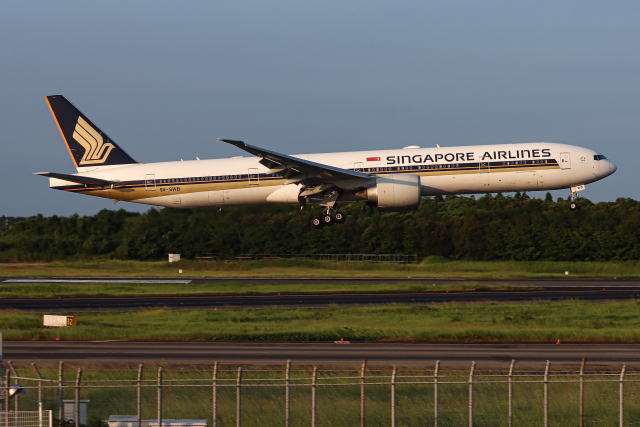 シンガポール航空 ボーイング B747-400 木製モデル  約70センチ シンガポール航空 ボーイング B747-400 木製モデル 約70センチ