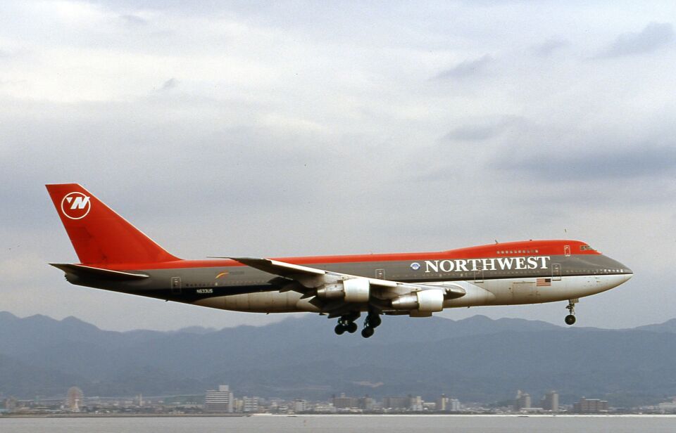 ノースウエスト航空 Boeing 747-200 N633US 関西国際空港 航空