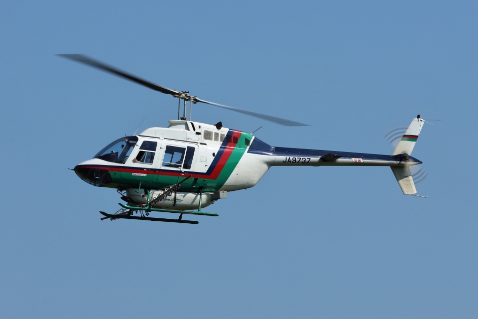 ヘリサービス Bell 206/406 JA9737 茨城県内 航空フォト | by