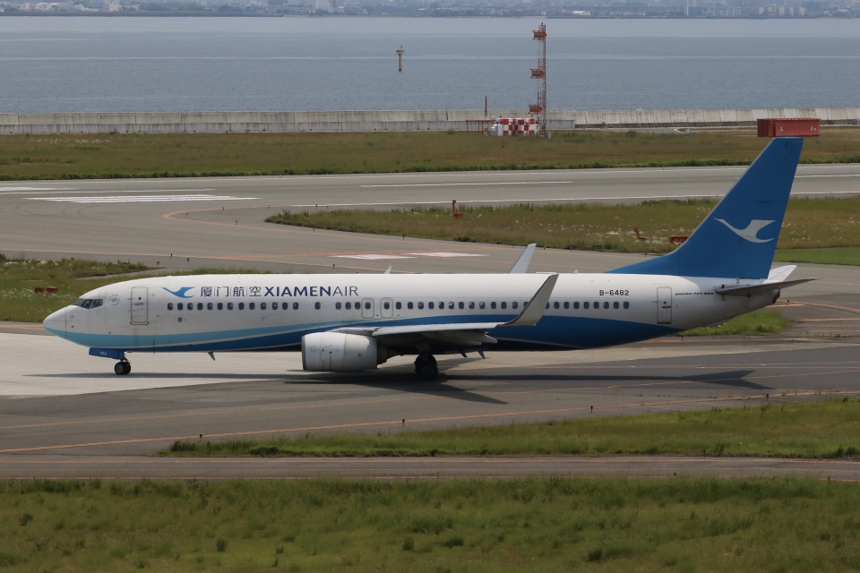 厦門航空 B737 MAX エンジン タグ ディスプレイ 白 六角形 Air China Boeing 737-8 Max B-1178 中国国际航空公司InFlight