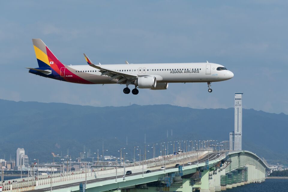 アシアナ航空 Airbus A321neo HL8586 関西国際空港 航空フォト