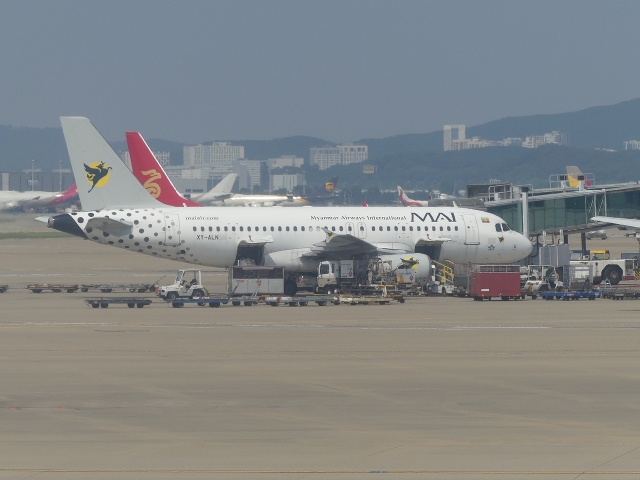 ATAWさんが、仁川国際空港で撮影したミャンマー国際航空 A319-112の航空フォト（飛行機 写真・画像）