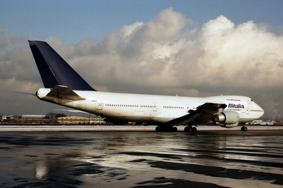 アリタリア航空 Boeing 747-200 I-DEMX 名古屋飛行場 航空フォト