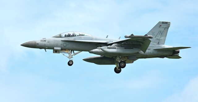 オカリンさんが、嘉手納飛行場で撮影したアメリカ海軍 EA-18G Growlerの航空フォト（飛行機 写真・画像）