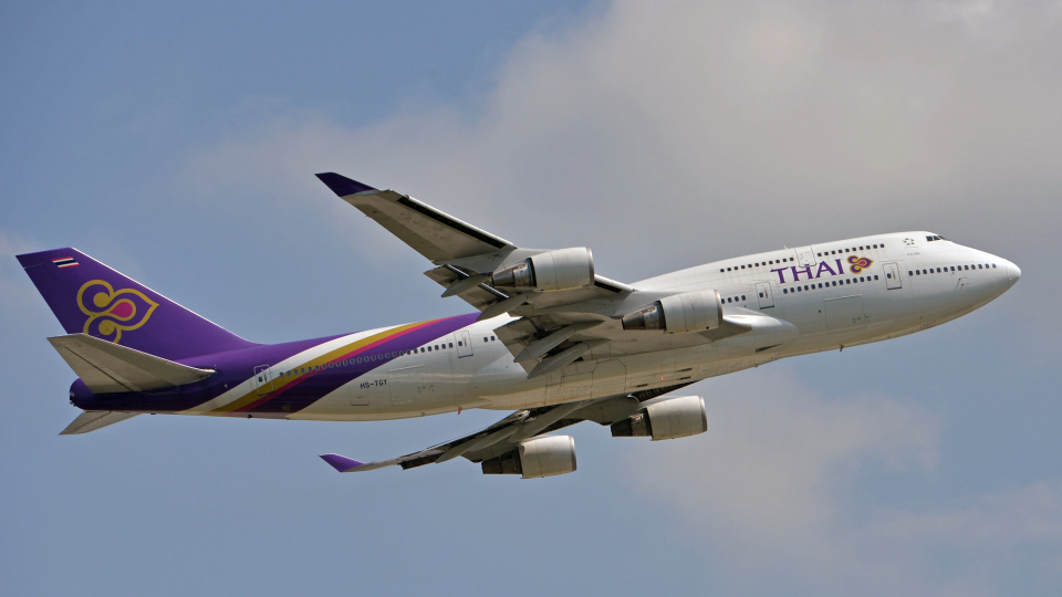 タイ国際航空 Boeing 747-400 HS-TGY 成田国際空港 航空フォト