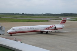 山形銀つばさんが、秋田空港で撮影した遠東航空 MD-83 (DC-9-83)の航空フォト（飛行機 写真・画像）
