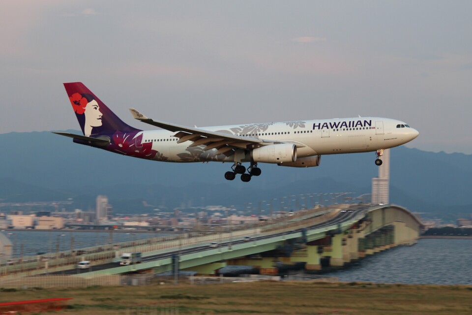 HAWAIIAN AIRLINES A330-200 ハワイアン航空 エアバス ハワイアン航空 Airbus A330-200 N375HA 羽田空港 航空フォト