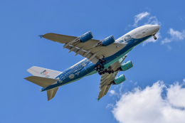 gomaさんが、ル・ブールジェ空港で撮影したハイ・フライ・マルタ A380-841の航空フォト（飛行機 写真・画像）