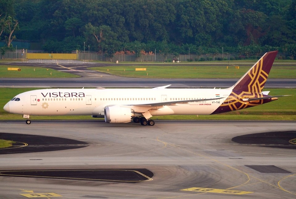 Air Indiaエアインディア　置き物 エア・インディア Boeing 787-9 VT-TSE シンガポール・チャンギ
