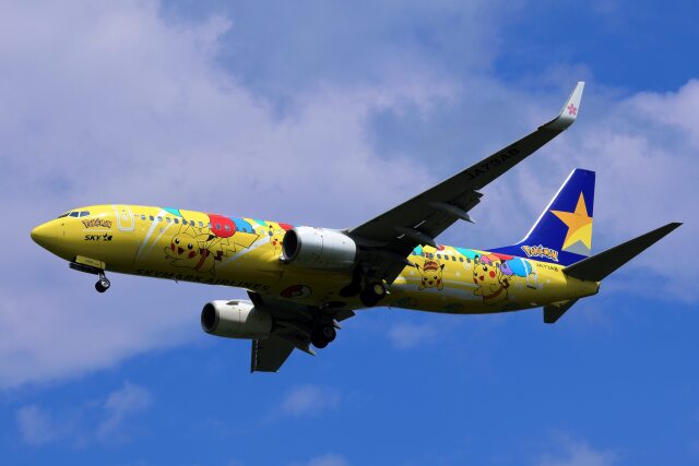 かゃみいさんが、鹿児島空港で撮影したスカイマーク 737-8ALの航空フォト（飛行機 写真・画像）