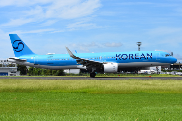 H.YUSHINさんが、鹿児島空港で撮影した大韓航空 A321-272NXの航空フォト（飛行機 写真・画像）