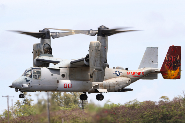 AkiChup0nさんが、カネオヘ・ベイ海兵隊航空基地で撮影したアメリカ海軍 MV-22Bの航空フォト（飛行機 写真・画像）