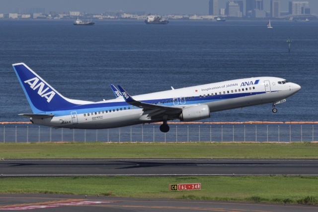 箕島さんが、羽田空港で撮影した全日空 737-881の航空フォト（飛行機 写真・画像）