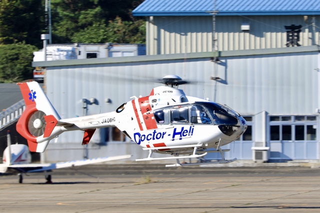 HNANA787さんが、花巻空港で撮影した中日本航空 EC135P2+の航空フォト（飛行機 写真・画像）